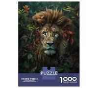 1000 Piece Jigsaw Puzzles for Teenagers Jigsaw Whimsical Flowers Lion Teenager Puzzles Toy Wall Decor Home Decoration Stress Reduction Gifts 38x26cm/1000pcs