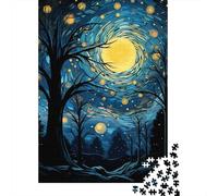 1000 Piece Jigsaw Puzzles for Teenagers Jigsaw Whispering Night Forest Puzzle for Adults Relax Games Home Decoration Stress Reduction Gifts 52x38cm/1000pcs