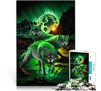 1000 Piece Jigsaw Puzzles for teenagers Jigsaw Wolf Hunting in Valley Stressabbau Künstlersammlung, Bildende Kunst52x38cm