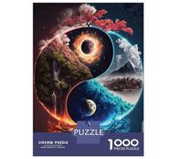 1000 Piece Jigsaw Puzzles for Teenagers Jigsaw YIN AND YANG FANTASY ART Jigsaw Relaxing Games A Work of Art Unique Birthday And Gifts 70x50cm/1000pcs