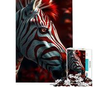 1000 Piece Jigsaw Puzzles for Teenagers Jigsaw Zebra My Funny Friend Difficult And Challenge Home Art Decor AntiStress Toys Suitable for Ages 14 And Up (38X26cm)