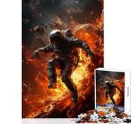 1000 Piece Jigsaw Puzzles for Teenagers Jumping Astronaut Asteroid Home Decoration Toys Great Gift Educational Game Artists Collection, Fine Art Size 38x26cm