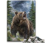 1000 Piece Jigsaw Puzzles for Teenagers Jungle Grizzly 1000 Pieces for Adults,Fun Activity for Home, Rainy Days Toys, Birthday Gifts (50x75cm)