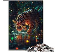 1000 Piece Jigsaw Puzzles for Teenagers Jungle Leopard for Educational Game Challenge Toy Artists Collection, Fine Art (size 50x75cm)