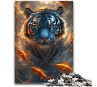 1000 Piece Jigsaw Puzzles for Teenagers Jungle Tiger Artistic Wall Decor & Birthday Gift Idea for Friends, Home Office 50x75cm