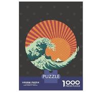 1000 Piece Jigsaw Puzzles for Teenagers Kanagawa Wave Japanese Jigsaw for Adults DIY Toys Pattern Assembly Help The Brain Exercise 52x38cm/1000pcs