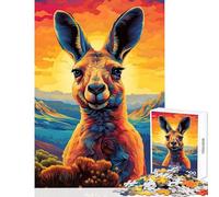 1000 Piece Jigsaw Puzzles for Teenagers Kangaroo Kaleidoscope Anti-Stress Toys Gift For Birthdays Educational Game Help The Brain Exercise (Size 38x52cm)