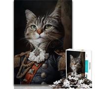 1000 Piece Jigsaw Puzzles for Teenagers King Cat,Family Game Stress Reliever Difficult Challenge Enhance Love between Couples (38x26cm)