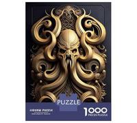 1000 Piece Jigsaw Puzzles for Teenagers Kraken Golden Art Deco Jigsaw for Adults DIY Toys Pattern Assembly Help The Brain Exercise 70x50cm/1000pcs
