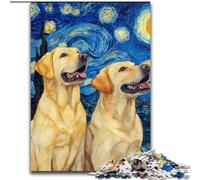 1000 Piece Jigsaw Puzzles for Teenagers Labrador Under The Stars,Challenging Game Toys for Is Ideal As A Gift for The Whole Family 38x26cm