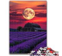 1000 Piece Jigsaw Puzzles for Teenagers Lavender Under The Moon Teenager Jigsaw,Birthday Present, Gifts, Wall Art for Age 14 Years Up (26x38cm)