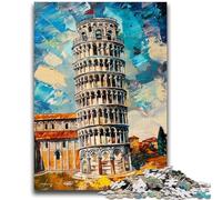 1000 Piece Jigsaw Puzzles for Teenagers Leaning Tower of Pisa, Educational Toys for Is Ideal As A Gift for The Whole Family for And 14 Years Old 50X75CM