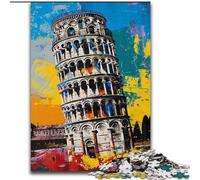 1000 Piece Jigsaw Puzzles for Teenagers Leaning Tower of Pisa, for Educational Game Challenge Toy Unique Home Decor And Gifts (Size 50x75cm)