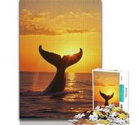 1000 Piece Jigsaw Puzzles for Teenagers Leaping Whale, Brain Teaser Game,for Is Ideal As A Gift for The Whole Family for And 14 Years Old 38x26cm