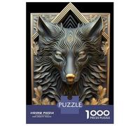 1000 Piece Jigsaw Puzzles for Teenagers Legendary Golden Wolf Jigsaw for Adults Hands-on Game Pattern Assembly for Birthday, Chrismas 52x38cm/1000pcs