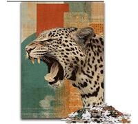 1000 Piece Jigsaw Puzzles for Teenagers Leopard Art, Educational Toys for Is Ideal As A Gift for The Whole Family for And 14 Years Old (Size 26x38cm)