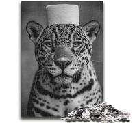 1000 Piece Jigsaw Puzzles for Teenagers Leopard Playing with Toilet Paper Teenager Jigsaw,Family Activity Fun at Home Activities, Birthday Present,Travel Gifts (26x38cm)