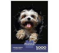 1000 Piece Jigsaw Puzzles for Teenagers Lhasa Apso Dog Jigsaw for Adults Hands-on Game Pattern Assembly for Birthday, Chrismas 38x26cm/1000pcs