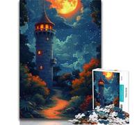 1000 Piece Jigsaw Puzzles for Teenagers Lighthouse at Night Teenager Jigsaw,Challenging Game for Is Ideal As A Gift for The Whole Family (size 75x50cm)