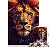 1000 Piece Jigsaw Puzzles for Teenagers Lion Collage Educational Toy Great Gift Brain Teaser Game Artists Collection, Fine Art Size 38x26cm