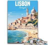 1000 Piece Jigsaw Puzzles for Teenagers Lisbon Portugal Puzzles for Teenagers,Challenging Game Gifts for Is Ideal As A Gift for The Whole Family (26x38cm)
