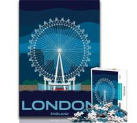 1000 Piece Jigsaw Puzzles for Teenagers London Cityscape,Family Entertainment Toys Is Ideal As A Gift for The Whole Family (38x26cm)