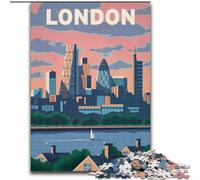 1000 Piece Jigsaw Puzzles for Teenagers London Skyline Decompressing Intellectual Educational Toy Secret Santa Gifts (50x70cm) 1000pcs