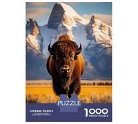 1000 Piece Jigsaw Puzzles for Teenagers Lonely Bison Jigsaw for Adults Hands-on Game Pattern Assembly for Birthday, Chrismas 38x26cm/1000pcs