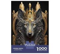 1000 Piece Jigsaw Puzzles for Teenagers Lord Wolf Golden Art Deco Puzzles for Adults Anti-Stress Toys Analysis And Logic Unique Birthday And Gifts 52x38cm/1000pcs