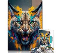 1000 Piece Jigsaw Puzzles for Teenagers LYNX Panorama Set Middle 1000 Piece Puzzle,Challenging Family Activity Games DIY Toy for Home Wall Decor Gifts 38x26cm