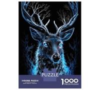 1000 Piece Jigsaw Puzzles for Teenagers Magic Frost Deer Puzzles for Adults Family Games Staycation Kill Time Unique Birthday And Gifts 52x38cm/1000pcs