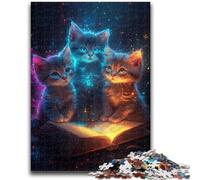 1000 Piece Jigsaw Puzzles for Teenagers Magic Kitten for 14+ Unique Challenge Game Family Games Christmas Birthday Gifts 50x75cm