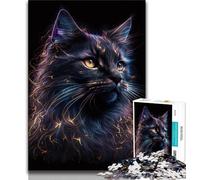 1000 Piece Jigsaw Puzzles for Teenagers Magical Cat Adult Puzzles,Stress Reliever Staycation Kill Time Wishlist with Santa Claus (size 38x26cm)