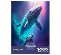 1000 Piece Jigsaw Puzzles for Teenagers Magnificent Whale Adult Jigsaw Fun Games Perfect Decoration for Birthday, Chrismas 70x50cm/1000pcs