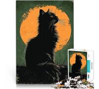 1000 Piece Jigsaw Puzzles for teenagers Maine Coon Silhouette Stressabbau Einzigartige Geburtstags- und Geschenkideen75x50cm