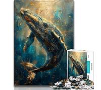 1000 Piece Jigsaw Puzzles for Teenagers Majestic Fantasy Whale Adult Puzzles,Learning Educational Toys Family Games Unique Birthday And Gifts 75x50cm