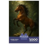 1000 Piece Jigsaw Puzzles for Teenagers Majestic Horse Rearing in Forest Puzzles for Adults Anti-Stress Toys Analysis And Logic Unique Birthday And Gifts 38x26cm/1000pcs