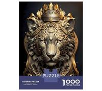 1000 Piece Jigsaw Puzzles for Teenagers Majestic Monarch Tiger Jigsaw for Adults Hands-on Game Pattern Assembly for Birthday, Chrismas 70x50cm/1000pcs