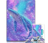 1000 Piece Jigsaw Puzzles for Teenagers Majestic Spiritual Whale 1000 Piece Puzzle,Challenging Game for Is Ideal As A Gift for The Whole Family 38x26cm