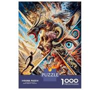 1000 Piece Jigsaw Puzzles for Teenagers Man Facing Monsters Jigsaw for Adults Relax Games Hand Speed Race Deal As Gifts for The Whole Family 52x38cm/1000pcs