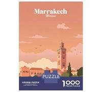 1000 Piece Jigsaw Puzzles for Teenagers Marrakech Morocco Adult Puzzles Relaxing Games Enhance Memory Help The Brain Exercise 38x26cm/1000pcs