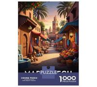 1000 Piece Jigsaw Puzzles for Teenagers Marrakech Morocco Street Scene Jigsaw for Adults DIY Toys Pattern Assembly Help The Brain Exercise 52x38cm/1000pcs