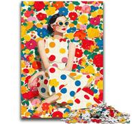 1000 Piece Jigsaw Puzzles for Teenagers Mary Blair-style Woman Challenging Game Toys for Is Ideal As A Gift for The Whole Family 26x38cm