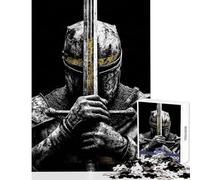 1000 Piece Jigsaw Puzzles for Teenagers Medieval Crusader with Sword DIY Toys Art Work Gift Educational Game Artists Collection, Fine Art (Size 38x26cm)