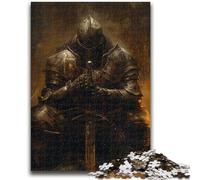 1000 Piece Jigsaw Puzzles for Teenagers Medieval Knight Warrior Painting Adult Jigsaw,Family Activity Fun at Home Activities, Birthday Present,Travel Gifts (38x26cm)