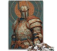 1000 Piece Jigsaw Puzzles for Teenagers Medieval Majestic Knight 1000 Piece Jigsaw,Interesting Stress Reduction Parent-child Interaction (38x26cm)