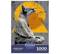 1000 Piece Jigsaw Puzzles for Teenagers Meditating Fox in Kimono Adult Puzzles Family Games Difficult Challenge Deal As Gifts for The Whole Family 38x26cm/1000pcs