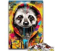 1000 Piece Jigsaw Puzzles for Teenagers Meerkat Graffiti Adult Puzzles,Challenging Game Gifts for Is Ideal As A Gift for The Whole Family (50x75cm)
