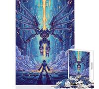 1000 Piece Jigsaw Puzzles for Teenagers Mega Man Vs. Winged Robot Educational Game Staycation Kill Time Home Decoration Toys Challenging Game Gifts (38X52cm)