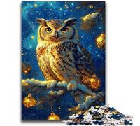 1000 Piece Jigsaw Puzzles for Teenagers Midnight Owl Jigsaw,for Educational Game Challenge Toy Birthday Present, Gifts, Wall Art (75x50cm)